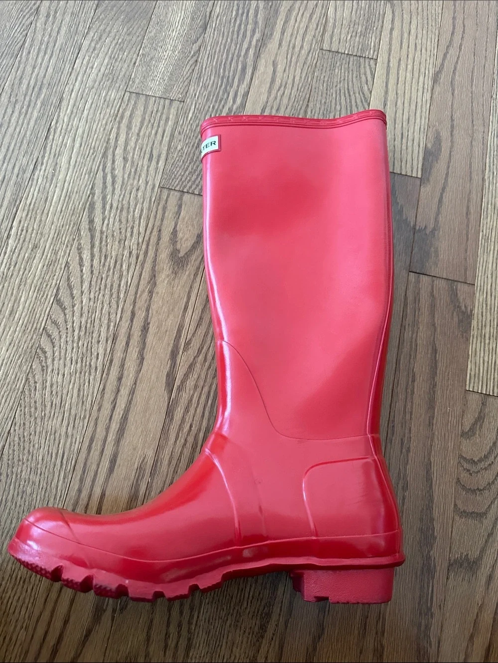 Hunter Red Gloss Tall Rain Boots